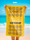 Kuba Premium Quality Beach towel Orange 70 x 140 cm
