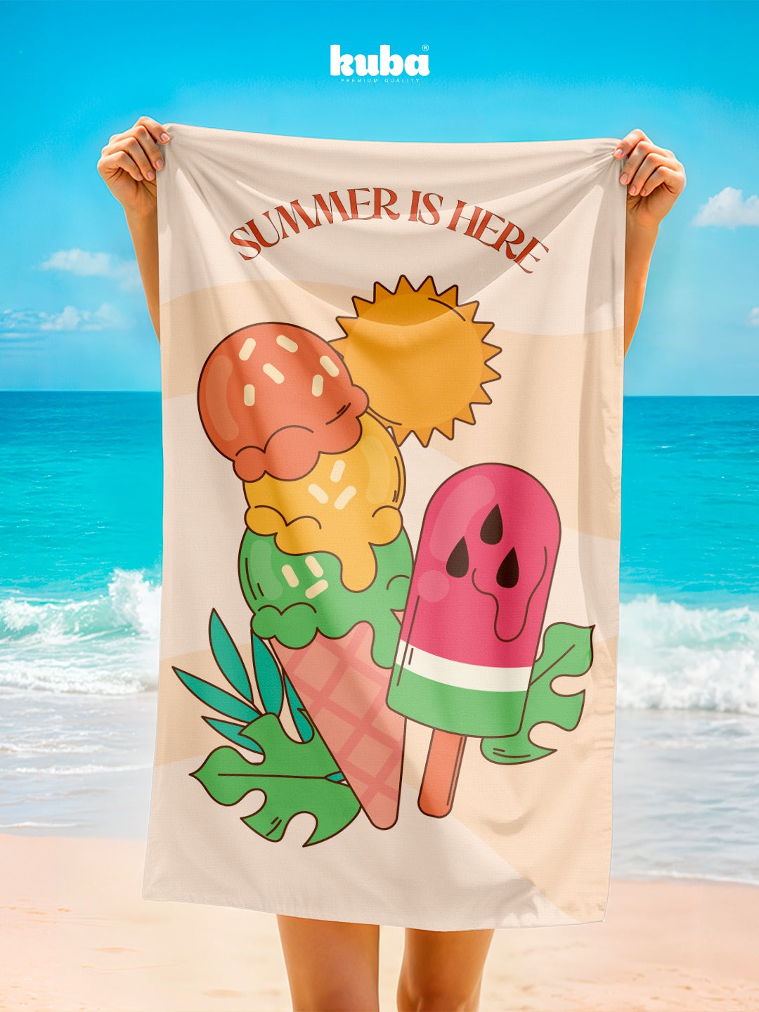 Kuba Premium Quality Beach towel Ice-cream 70 x 140 cm
