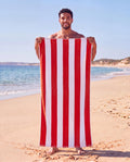 Kuba Premium Quality towel striped Red