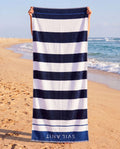 Kuba Premium Quality Beach towel H- Navy Blue 100 x 200 cm