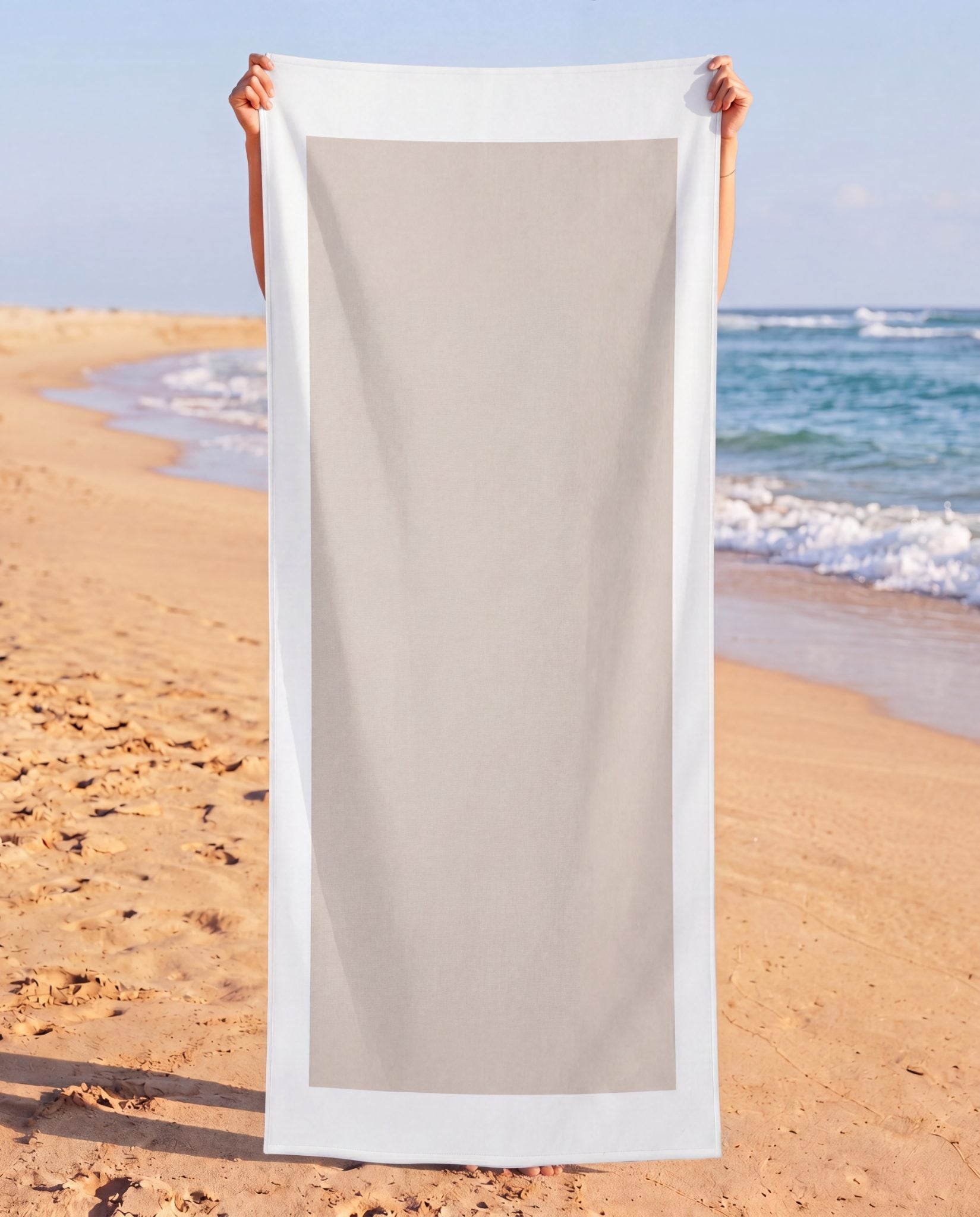 Kuba Premium Quality Beach towel Beige B 100 x 200 cm